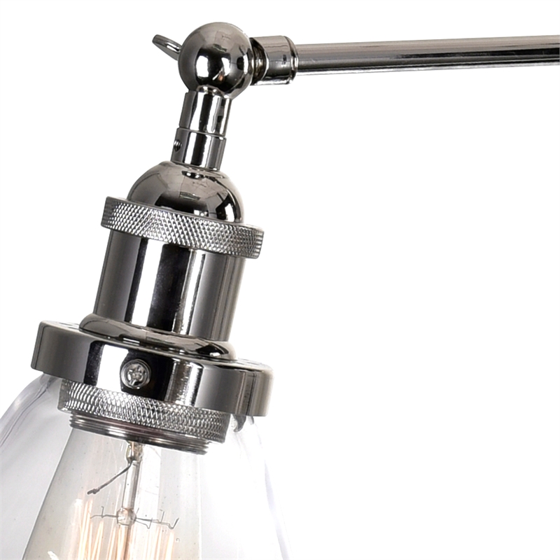 CWI Lighting Eustis 1 Light Metal Wall Sconce in Polished Nickel