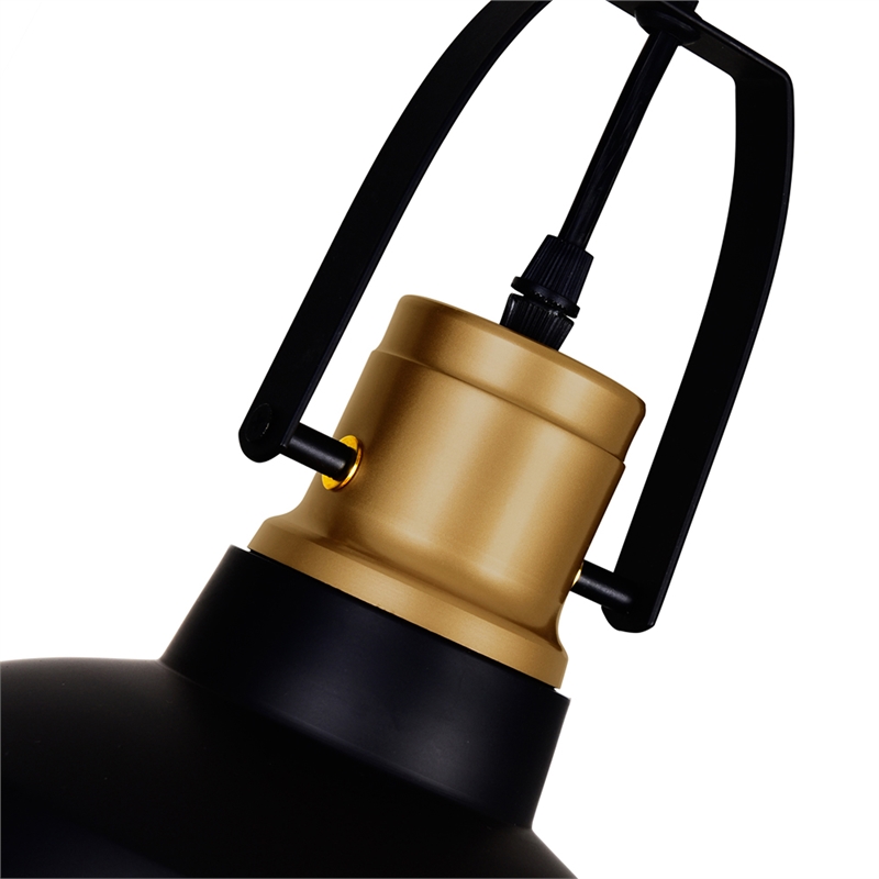CWI Lighting Elisa 1 Light Down Contemporary Metal Pendant in Black
