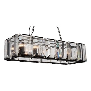 CWI Lighting Jacquet 12 Light Farmhouse Metal Chandelier in Black