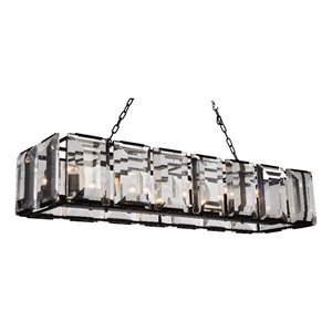 CWI Lighting Jacquet 14 Light Farmhouse Metal Chandelier in Black