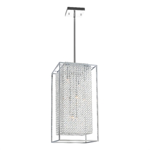 CWI Lighting Cube 11 Light Contemporary Metal Chandelier in Chrome