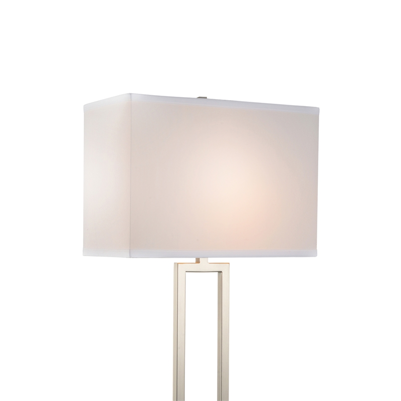 CWI Lighting Torren 1 Light Contemporary Metal Table Lamp in Satin Nickel