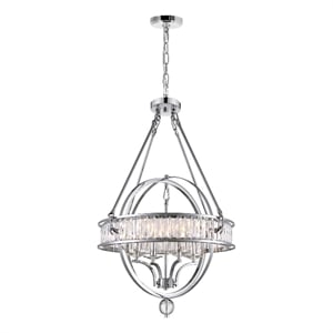 CWI Lighting Arkansas 4 Light Traditional Metal Chandelier in Chrome