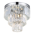 CWI Lighting Weiss 8 Light Transitional Metal Flush Mount in Chrome