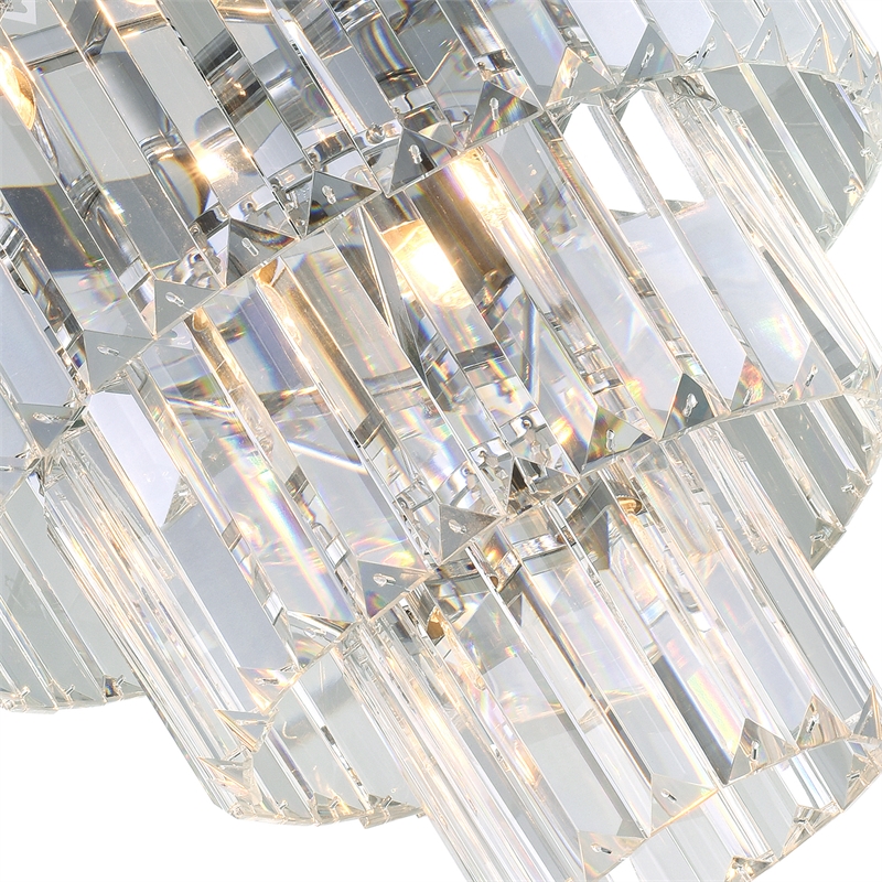 CWI Lighting Weiss 8 Light Transitional Metal Flush Mount in Chrome
