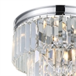 CWI Lighting Weiss 8 Light Transitional Metal Flush Mount in Chrome