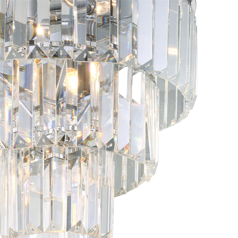 CWI Lighting Weiss 8 Light Transitional Metal Flush Mount in Chrome