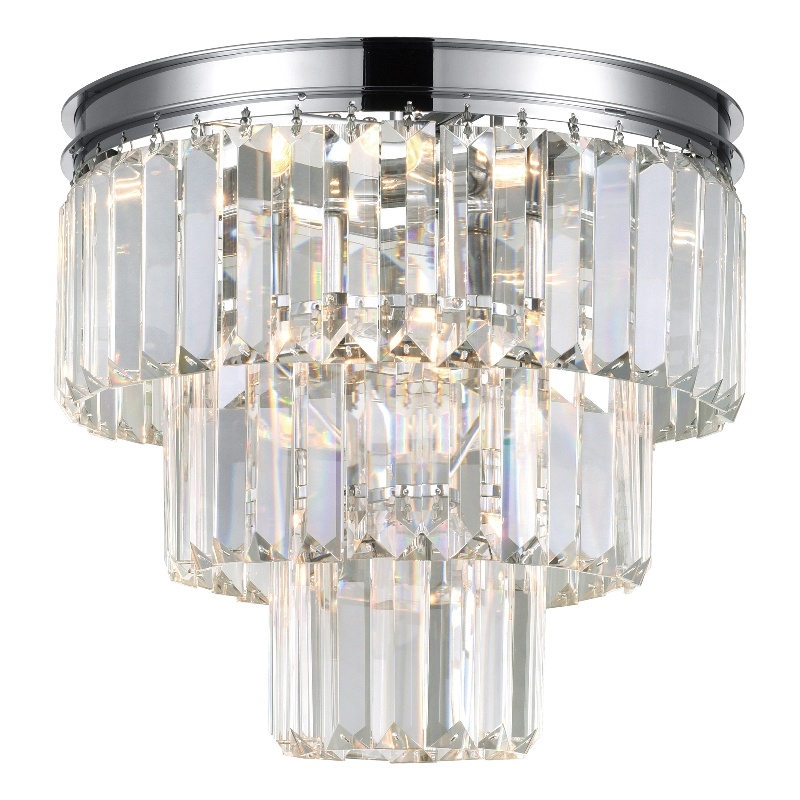 CWI Lighting Weiss 8 Light Transitional Metal Flush Mount in Chrome