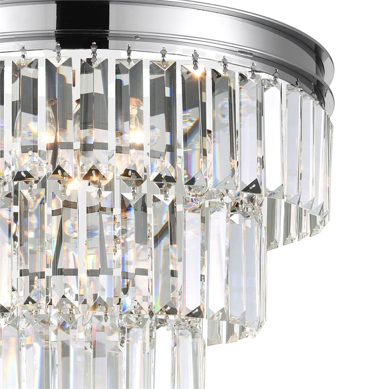 CWI Lighting Weiss 5 Light Down Transitional Metal Chandelier in Chrome