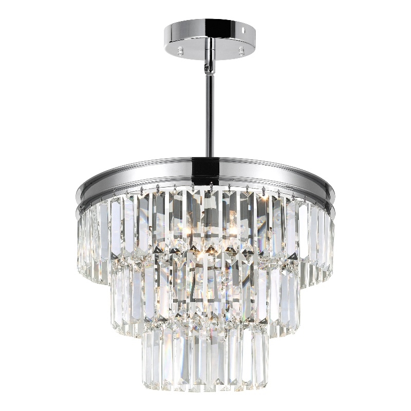 CWI Lighting Weiss 5 Light Down Transitional Metal Chandelier in Chrome