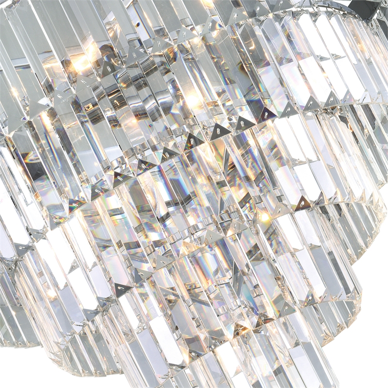 CWI Lighting Weiss 12 Light Down Transitional Metal Chandelier in Chrome