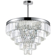 CWI Lighting Weiss 12 Light Down Transitional Metal Chandelier in Chrome