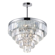 CWI Lighting Weiss 12 Light Down Transitional Metal Chandelier in Chrome