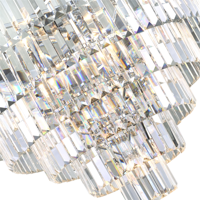 CWI Lighting Weiss 15 Light Down Transitional Metal Chandelier in Chrome