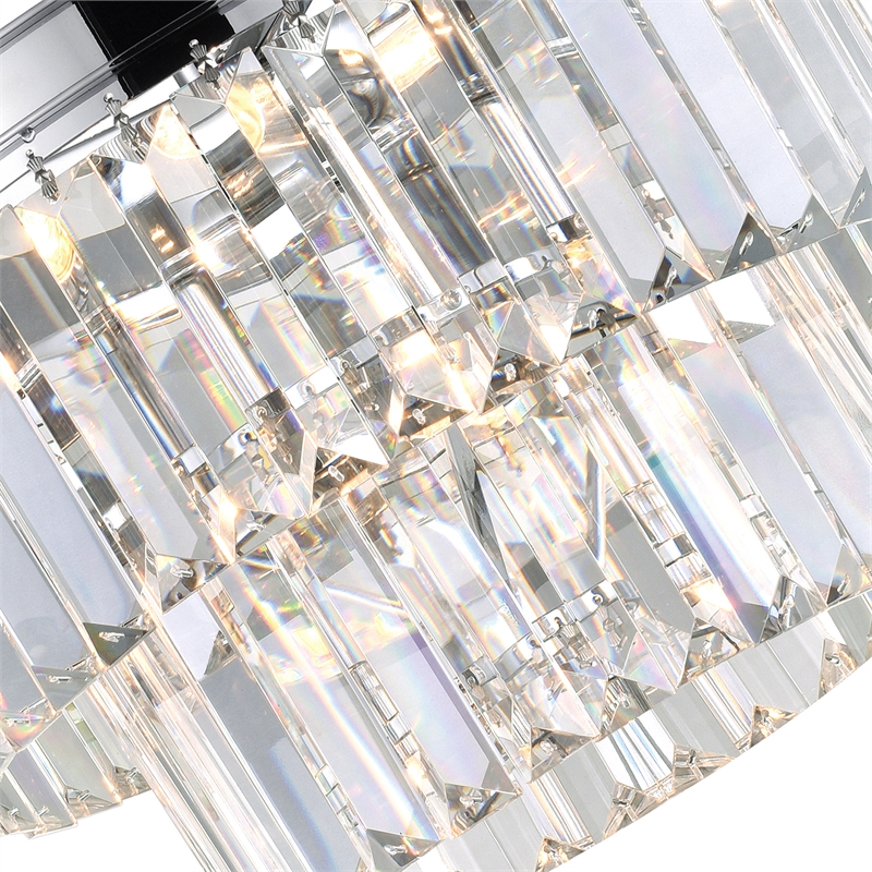 CWI Lighting Weiss 5 Light Down Transitional Metal Mini Chandelier in Chrome