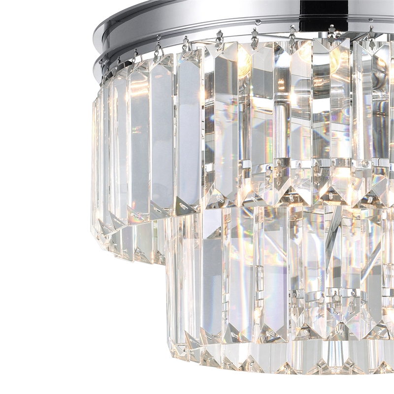 CWI Lighting Weiss 5 Light Down Transitional Metal Mini Chandelier in Chrome