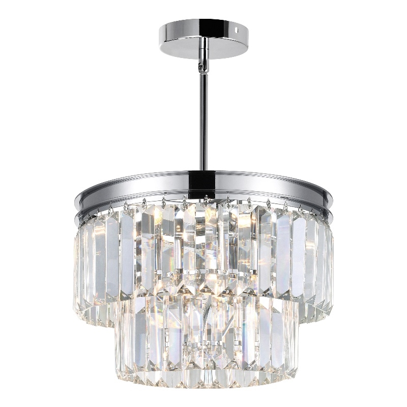 CWI Lighting Weiss 5 Light Down Transitional Metal Mini Chandelier in Chrome
