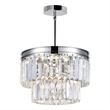 CWI Lighting Weiss 5 Light Down Transitional Metal Mini Chandelier in Chrome