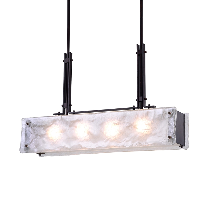 CWI Lighting Assunta 4 Light Contemporary Metal Chandelier in Black