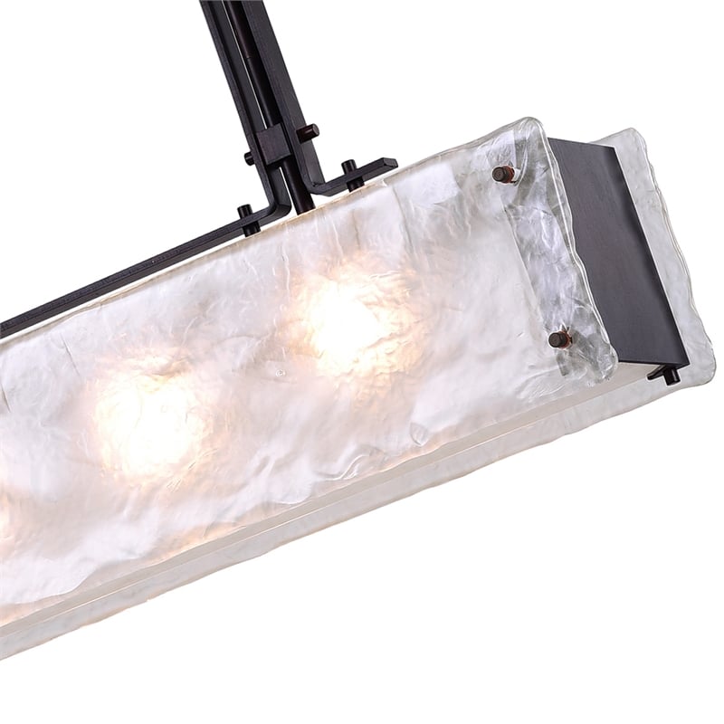 CWI Lighting Assunta 4 Light Contemporary Metal Chandelier in Black