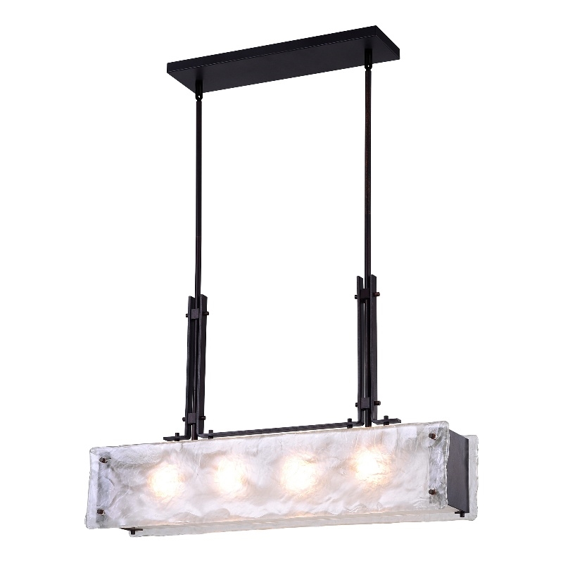 CWI Lighting Assunta 4 Light Contemporary Metal Chandelier in Black