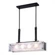CWI Lighting Assunta 4 Light Contemporary Metal Chandelier in Black