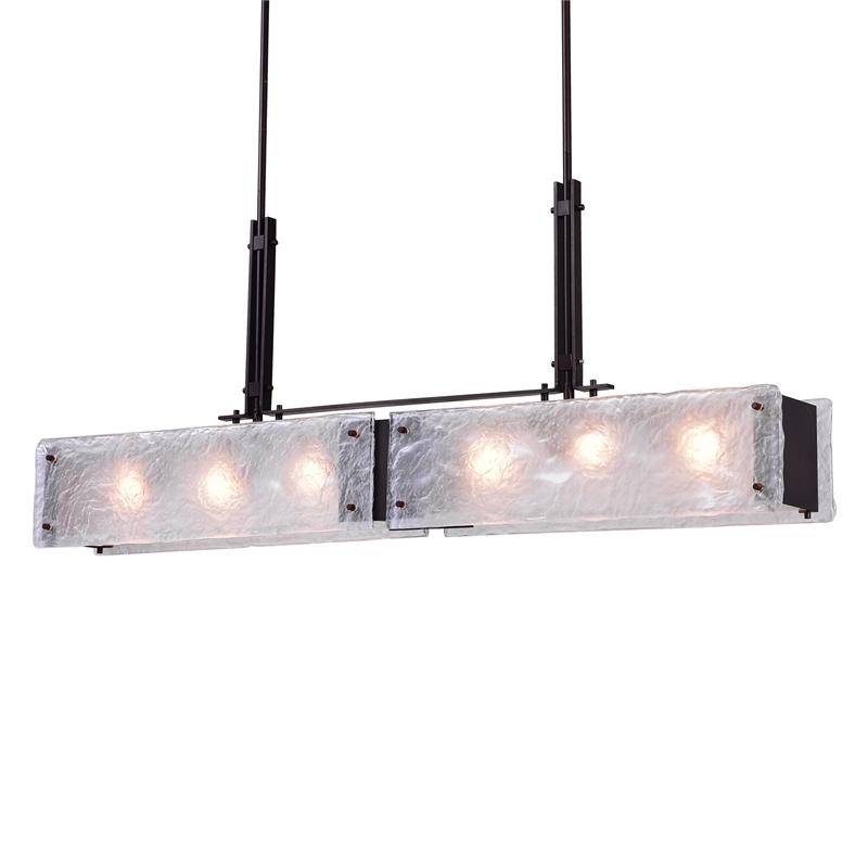 CWI Lighting Assunta 6 Light Contemporary Metal Chandelier in Black
