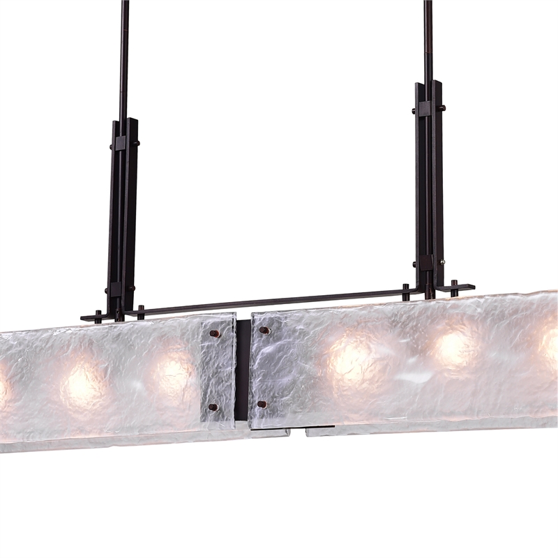 CWI Lighting Assunta 6 Light Contemporary Metal Chandelier in Black
