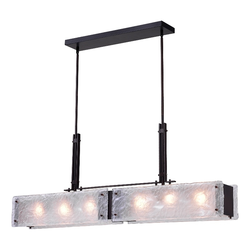 CWI Lighting Assunta 6 Light Contemporary Metal Chandelier in Black
