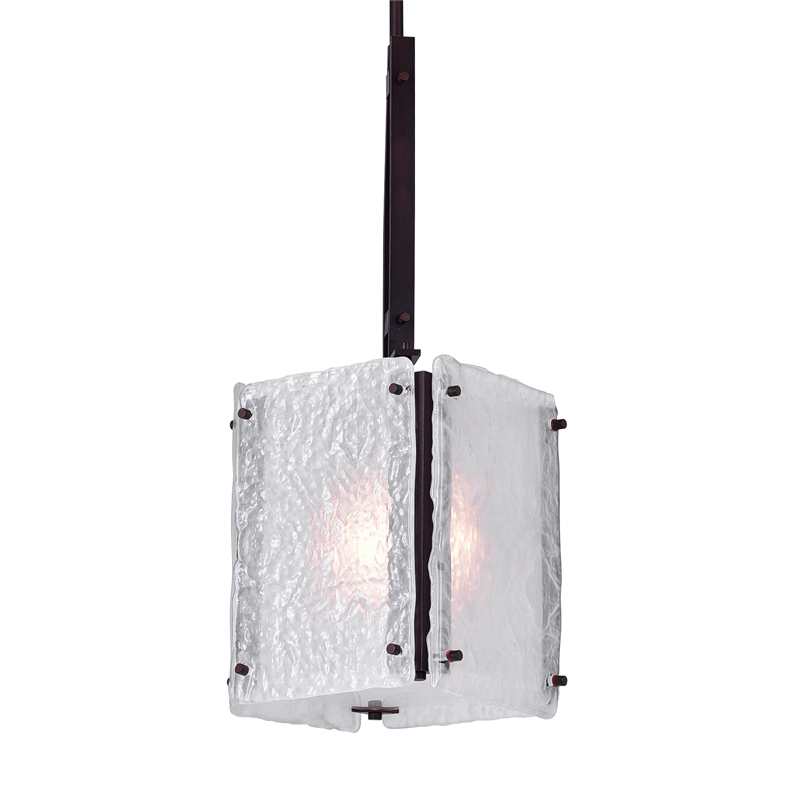 CWI Lighting Assunta 1 Light Contemporary Metal Pendant in Black