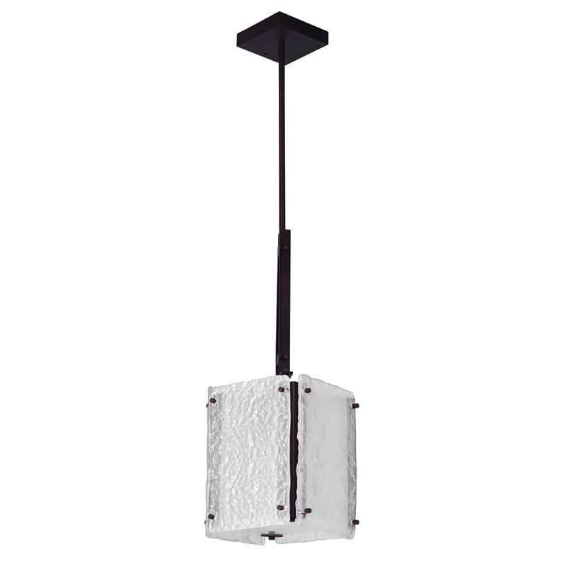 CWI Lighting Assunta 1 Light Contemporary Metal Pendant in Black