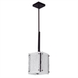 CWI Lighting Assunta 1 Light Contemporary Metal Pendant in Black