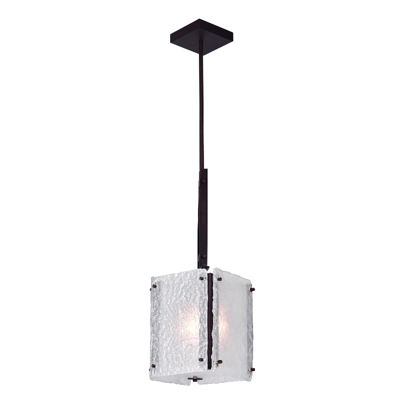 CWI Lighting Assunta 1 Light Contemporary Metal Pendant in Black