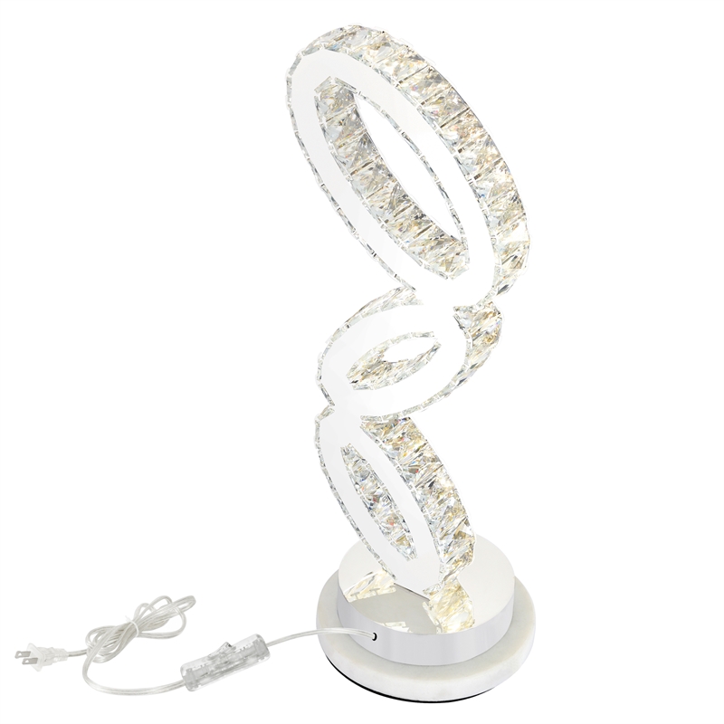 CWI Lighting Balanced Transitional Metal LED Table Lamp in Chrome