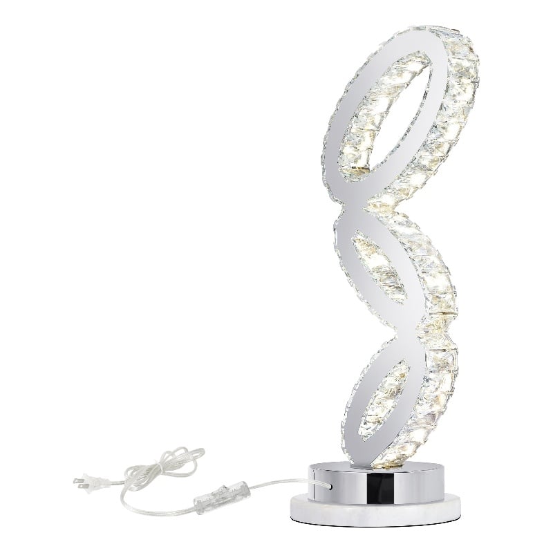 CWI Lighting Balanced Transitional Metal LED Table Lamp in Chrome