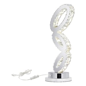 CWI Lighting Balanced Transitional Metal LED Table Lamp in Chrome