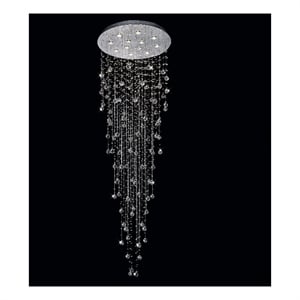 CWI Lighting Rain Drop12 Light Metal Indoor Flush Mount in Chrome