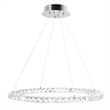 CWI Lighting Ring 1 Light Integrated LED Metal Chandelier in Chrome