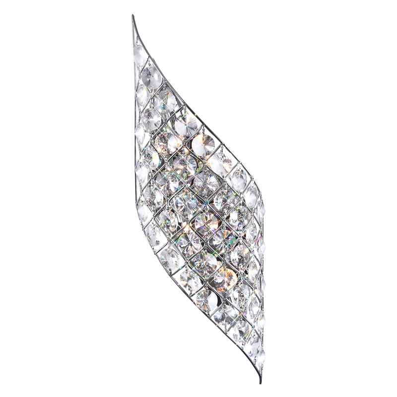 CWI Lighting Chique 4 Light Transitional Metal Wall Light in Chrome