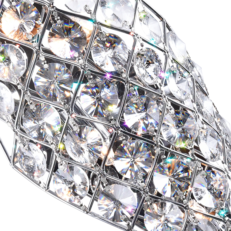 CWI Lighting Chique 4 Light Transitional Metal Wall Light in Chrome