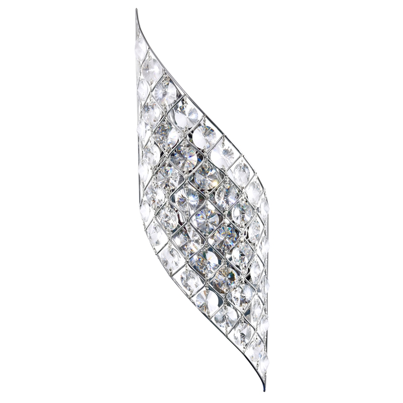 CWI Lighting Chique 4 Light Transitional Metal Wall Light in Chrome
