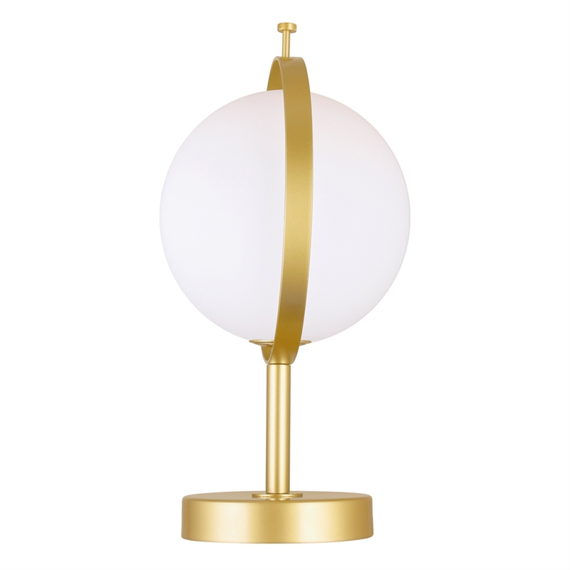CWI Lighting Da Vinci 1 Light Contemporary Metal Table Lamp in Brass