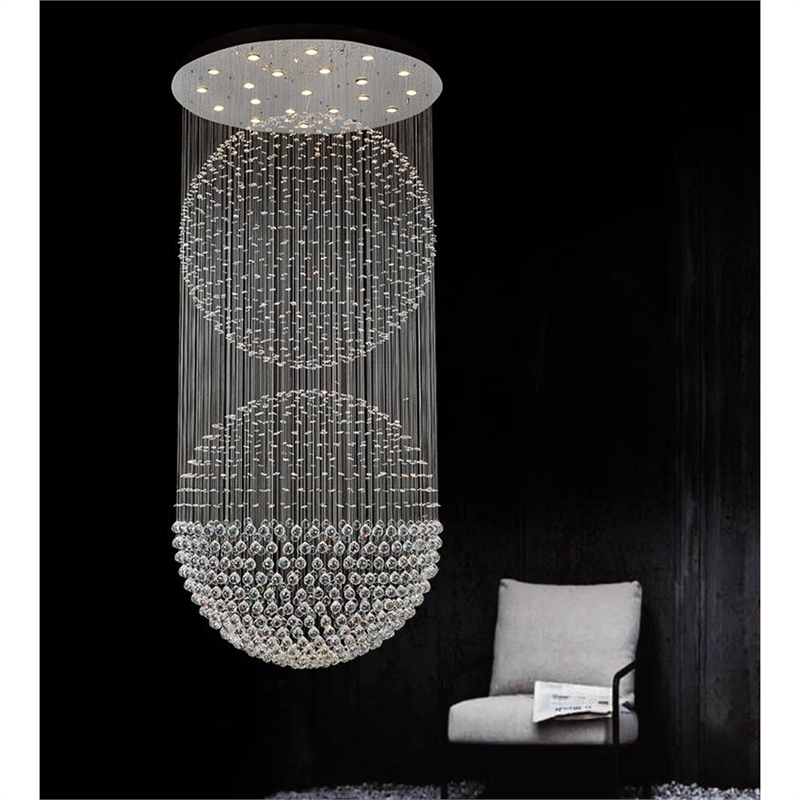 CWI Lighting Double Sphere 21 Light Metal Flush Mount in Chrome