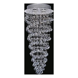 CWI Lighting Double Spiral 4 Light Metal Flush Mount in Chrome