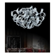 CWI Lighting Swivel 9 Light Contemporary Metal Flush Mount in Chrome