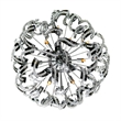 CWI Lighting Swivel 13 Light Contemporary Metal Flush Mount in Chrome