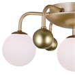 CWI Lighting Element 4 Light Contemporary Metal Flush Mount in Sun Gold