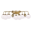 CWI Lighting Element 9 Light Contemporary Metal Flush Mount in Sun Gold