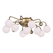CWI Lighting Element 9 Light Contemporary Metal Flush Mount in Sun Gold