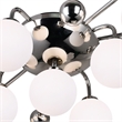 CWI Lighting Element 9 Light Contemporary Metal Flush Mount in Polished Nickel